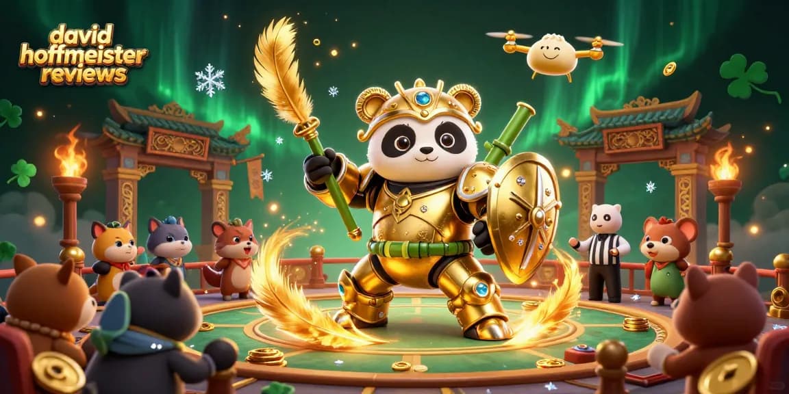 Engage with exciting david hoffmeister reviews in a dynamic gambling arena showcasing 3D characters and vibrant game elements.