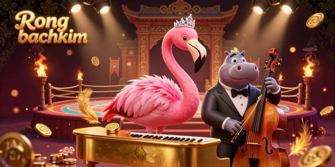 Bet on exciting moments with Rong bachkim in this vivid casino-inspired 3D digital illustration.