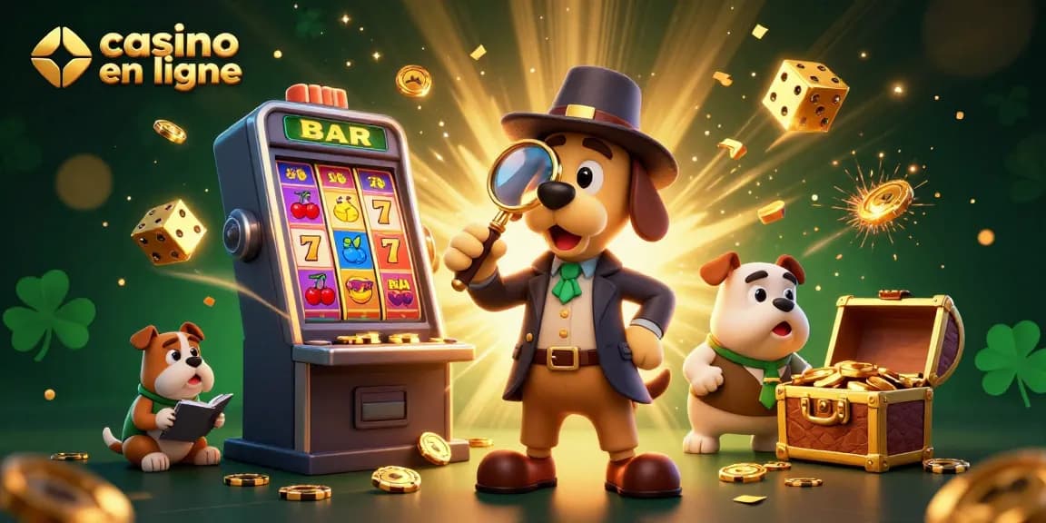 Découvrez le casino en ligne à travers une illustration vibrante de jackpots et de jeux passionnants, remplie de détails captivants.