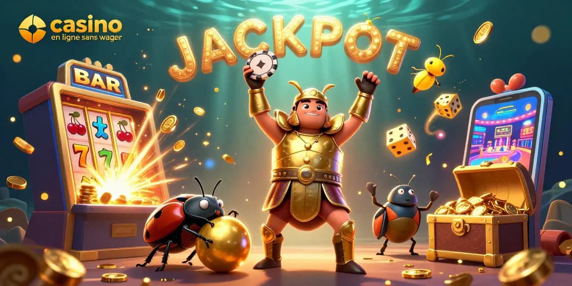 Jouer au casino en ligne sans wager avec des gains instantanés dans une scène dynamique.