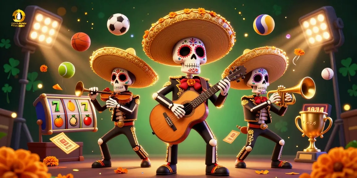 Vivi l'emozione di vincere nei casino non AAMS sicuri con vibranti personaggi mariachi in 3D e dinamici elementi di gioco.
