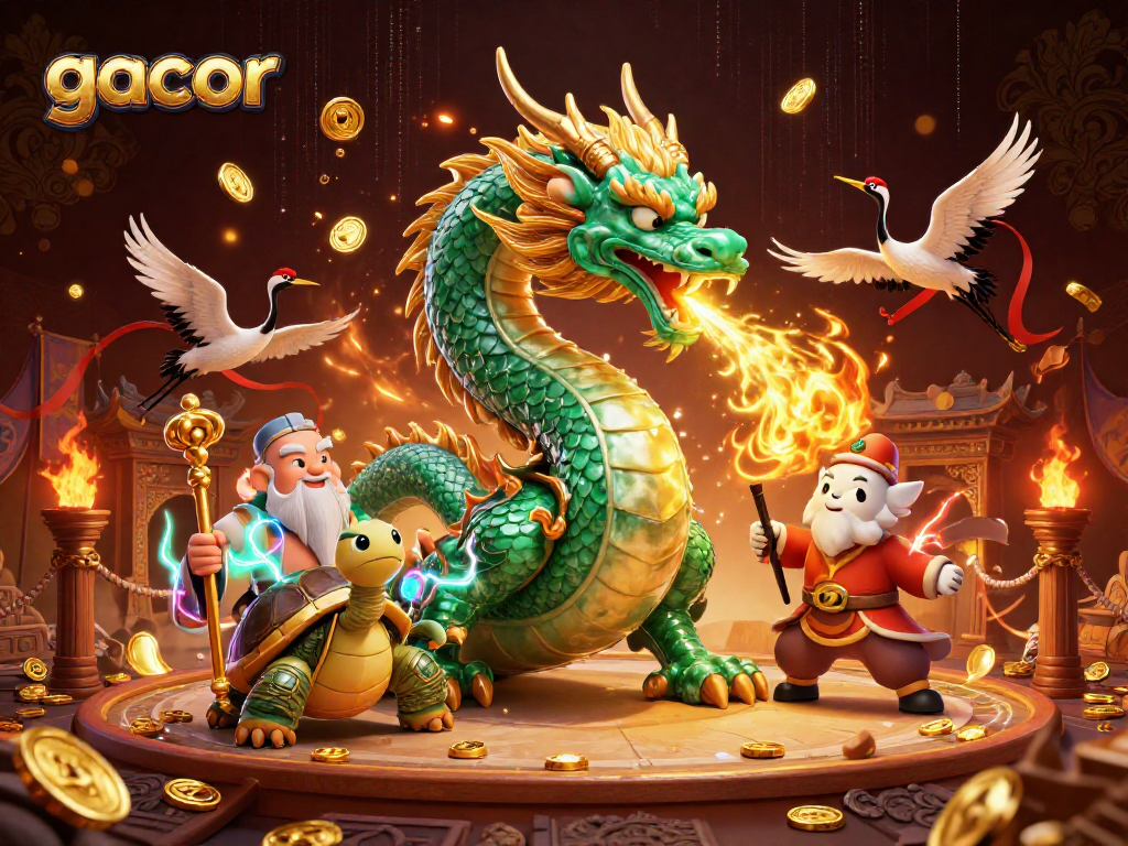Gacor menyajikan dadu keberuntungan dalam ilustrasi kasino 3D penuh detail.