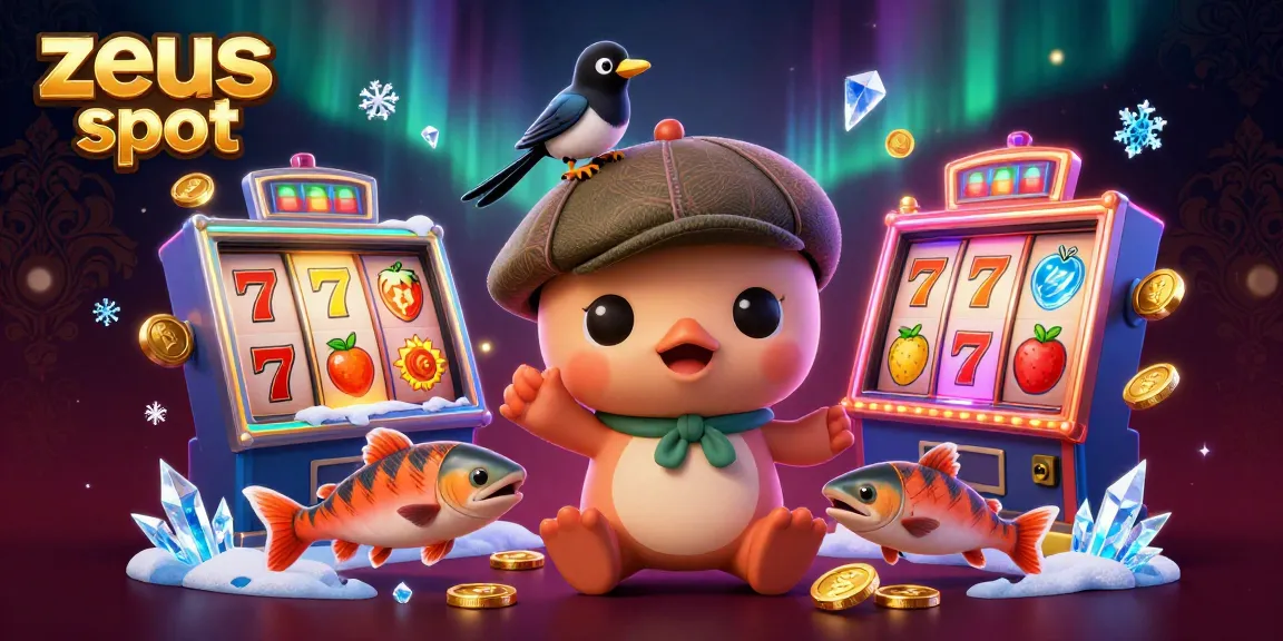 Engage with zeus slot in this vibrant 3D illustration of playful characters and dynamic casino elements.