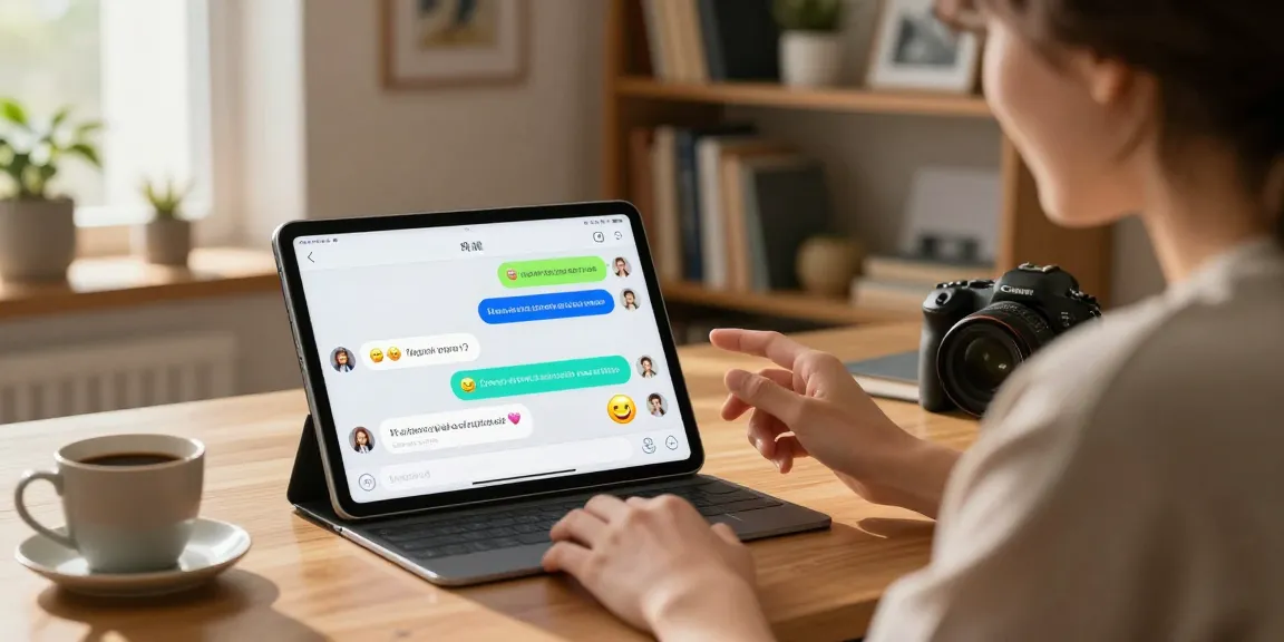 Engaging conversation on crush on ai with vibrant chatbot interface in cozy home office.