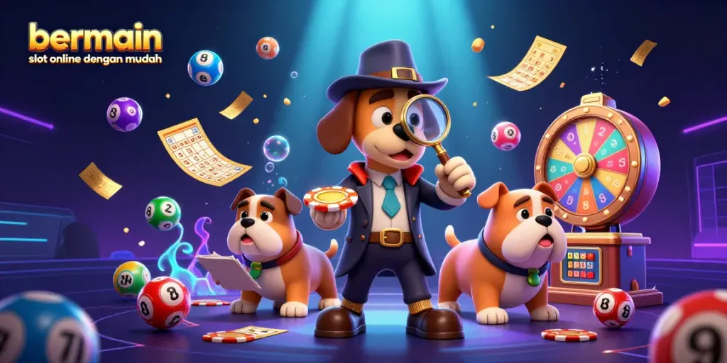 Berhasil bermain slot online dengan mudah dengan logo BOBASLOT yang penuh warna dan elemen kasino interaktif