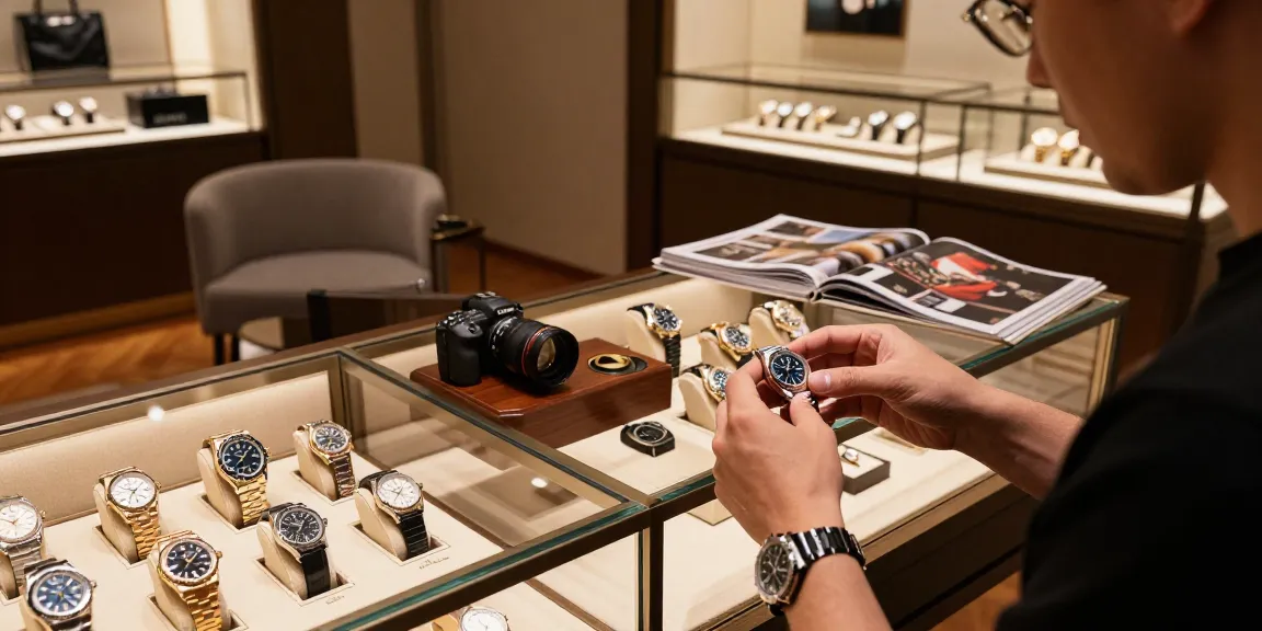 Explore Rolex super clone watches in a luxury boutique, highlighting craftsmanship and elegance.