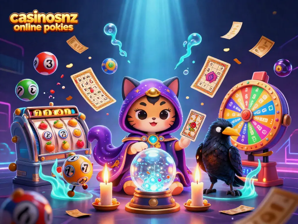 Experience casinosnz online pokies with an enchanting 3D illustration of mystical characters and dynamic game elements.