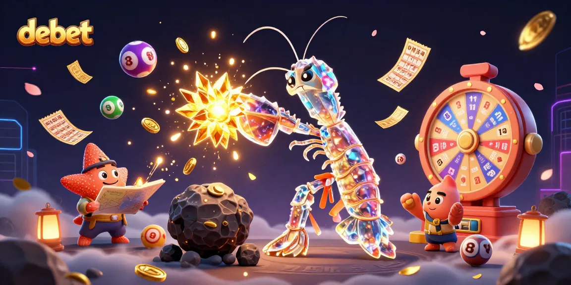 Experience the thrill of winning at debet with an engaging 3D illustration featuring dynamic lottery elements.