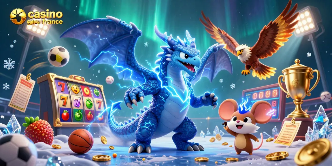 Jouez à vos jeux préférés dans un casino en ligne France avec un dragon tonnerre et un faucon lumineux.