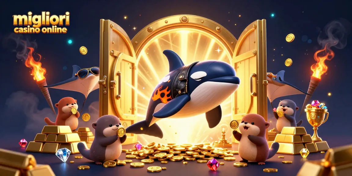 I migliori casino online offrono vincite con l'orca biker, pesci e istrici con monete d'oro.