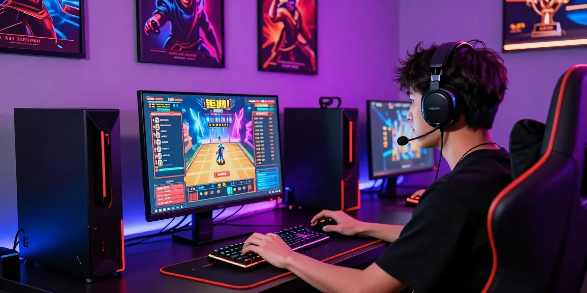 Engaging player at 鉅城 entertainment gaming setup, showcasing vibrant games and immersive atmosphere.