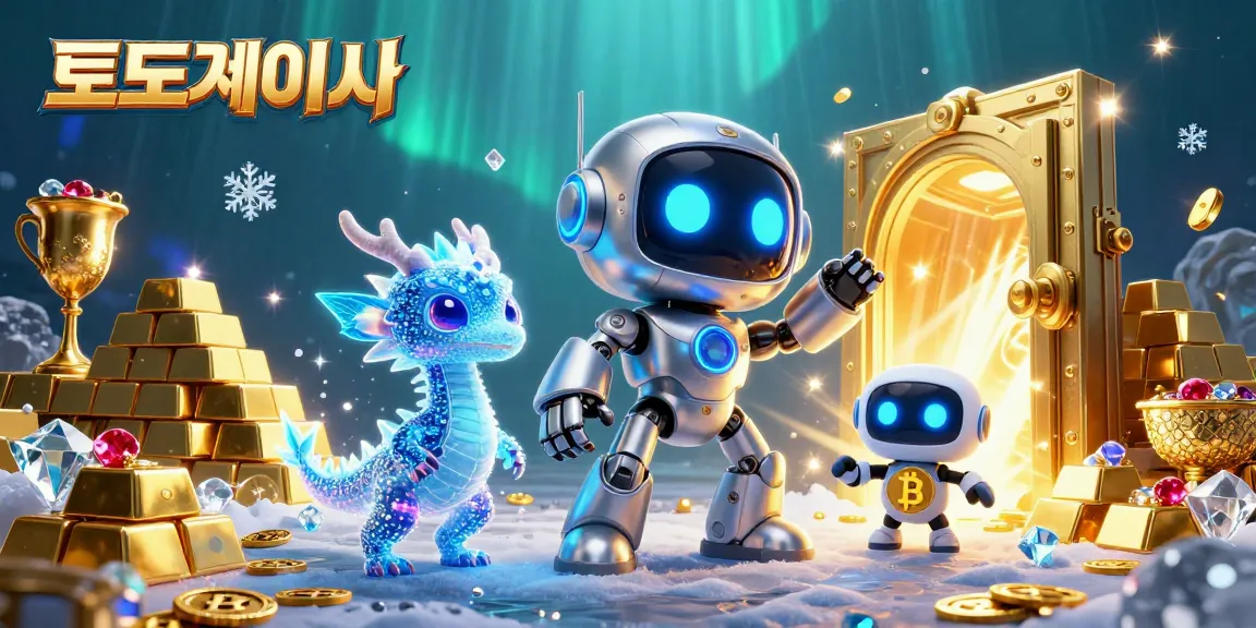 Engage with top 토토사이트 as a cyberpunk robot collects treasures in a vibrant casino world.