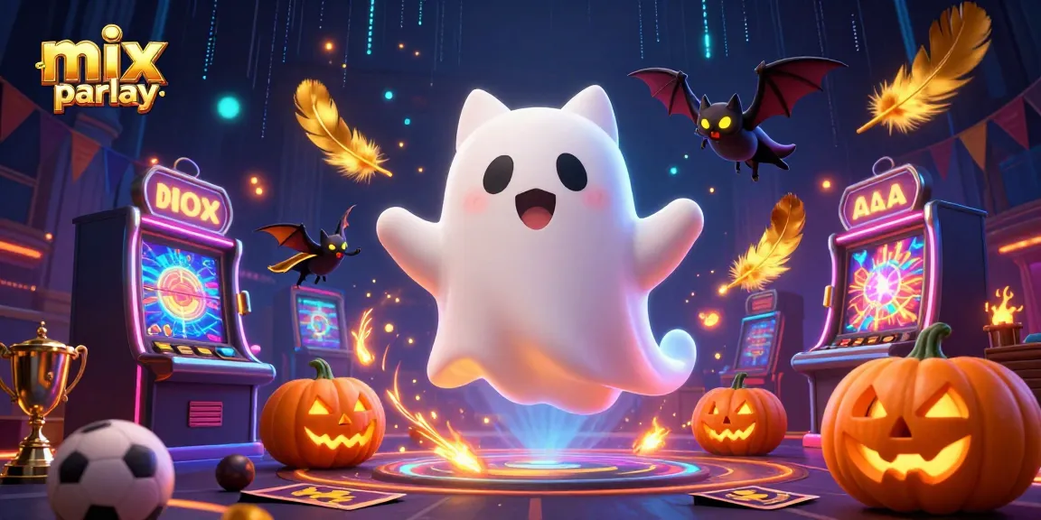 Engage with mix parlay bets in a vibrant haunted casino scene with thrilling characters.