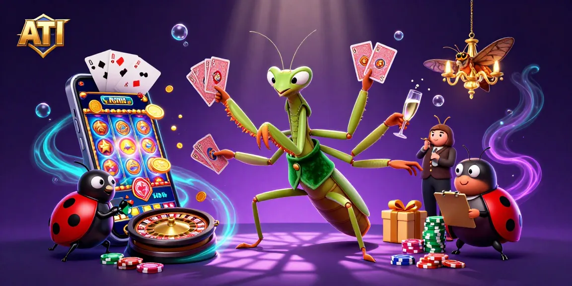 Engage with exhilarating casino action featuring ATI brand elements in a vibrant 3D illustration