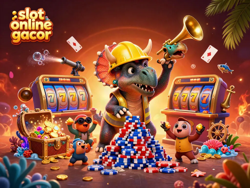 Engage in the exciting world of slot online gacor featuring unique characters and vibrant casino elements.