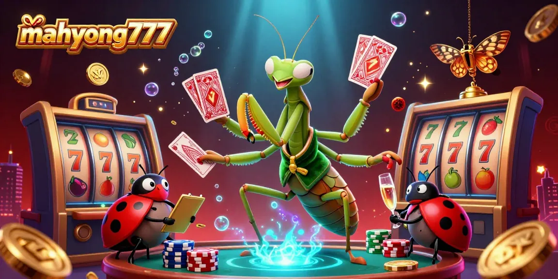 Join the excitement at mahyong777 with a vibrant 3D casino scene showcasing unique gambling elements.